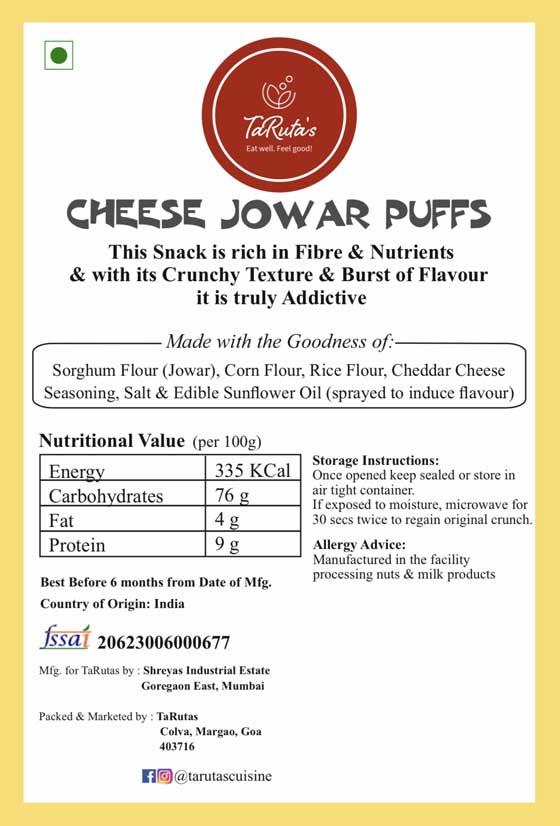 Cheese Jowar Puffs