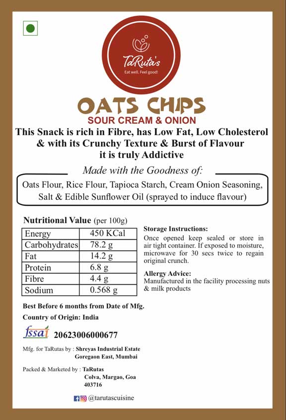 Oats Chips (Cream & Onion)