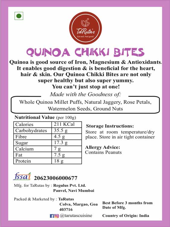 Quinoa Chikki Bites