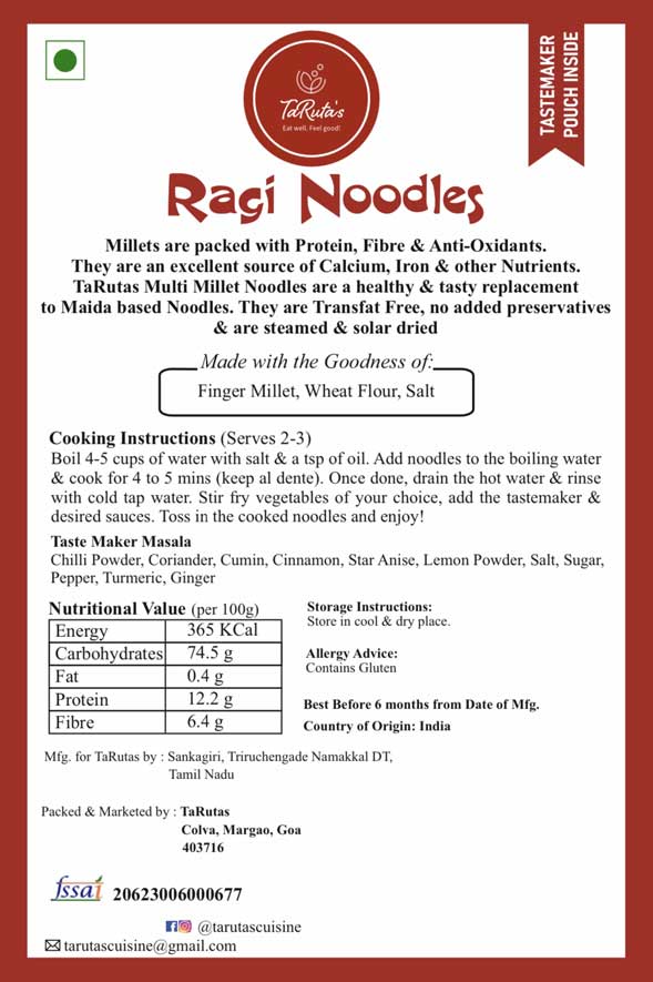 Ragi Noodles