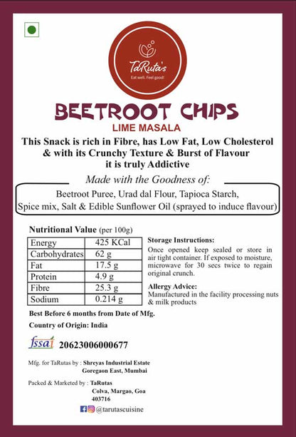 Beetroot Chips (Lime Masala)